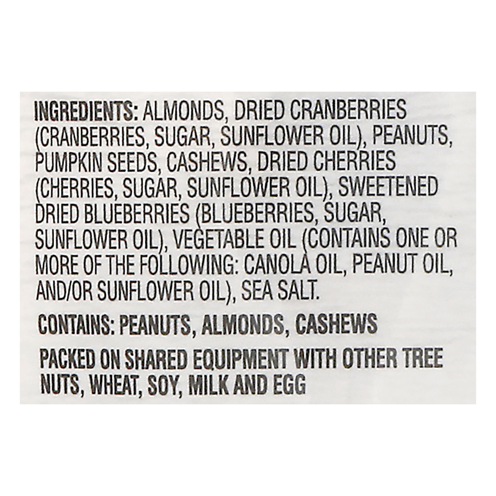 Cold Food Raley's Raley's Cold Waterfalls Trail Mix Snack Packs-Ingredients