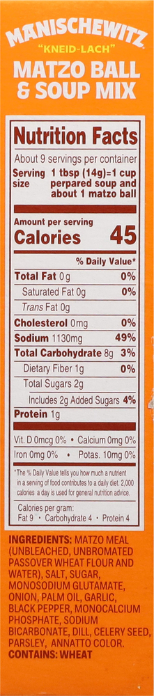 Manischewitz Matzo Ball & Soup Mix