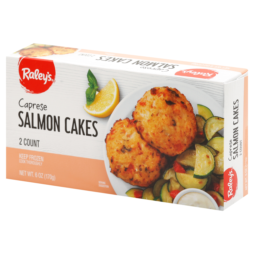 Raley's Caprese Salmon CakesFrontRightElevated