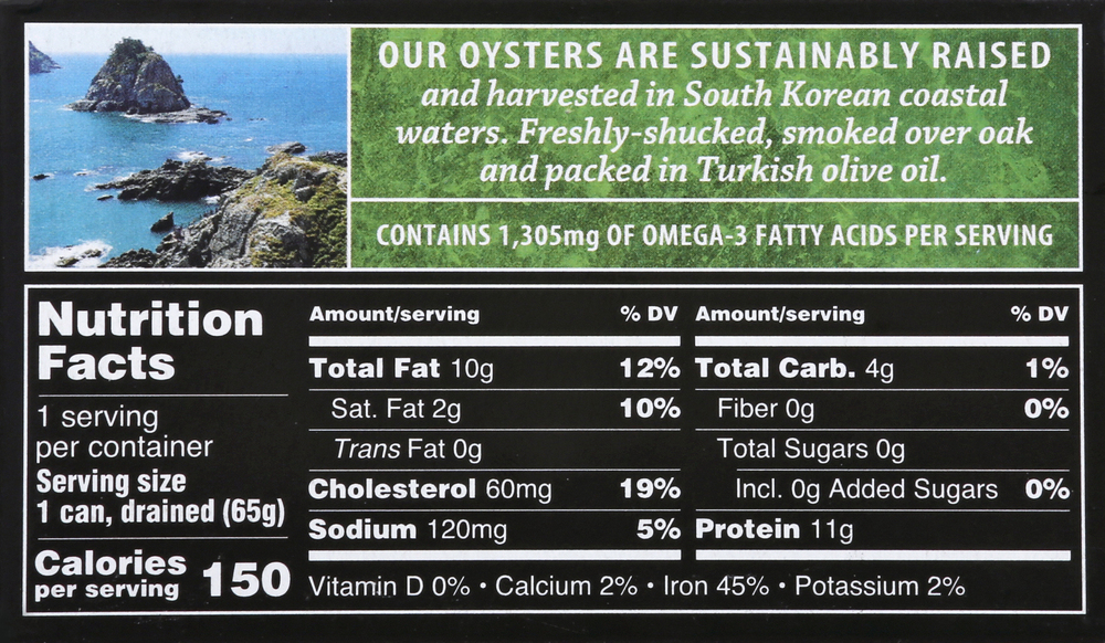 Crown Prince Oysters, SmokedPlanogramBack