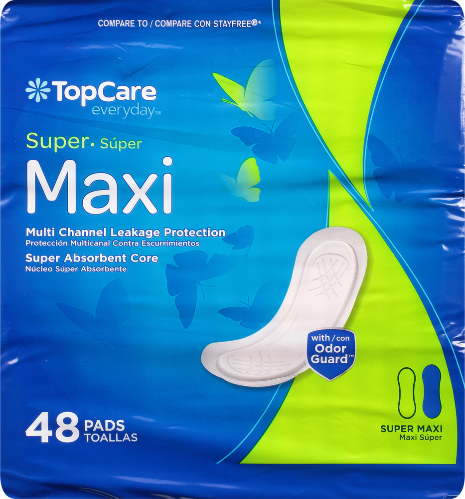 Equate Maxi Pads with Wings, Unscented, Extra Heavy Overnight, Size 5 (36  Count)