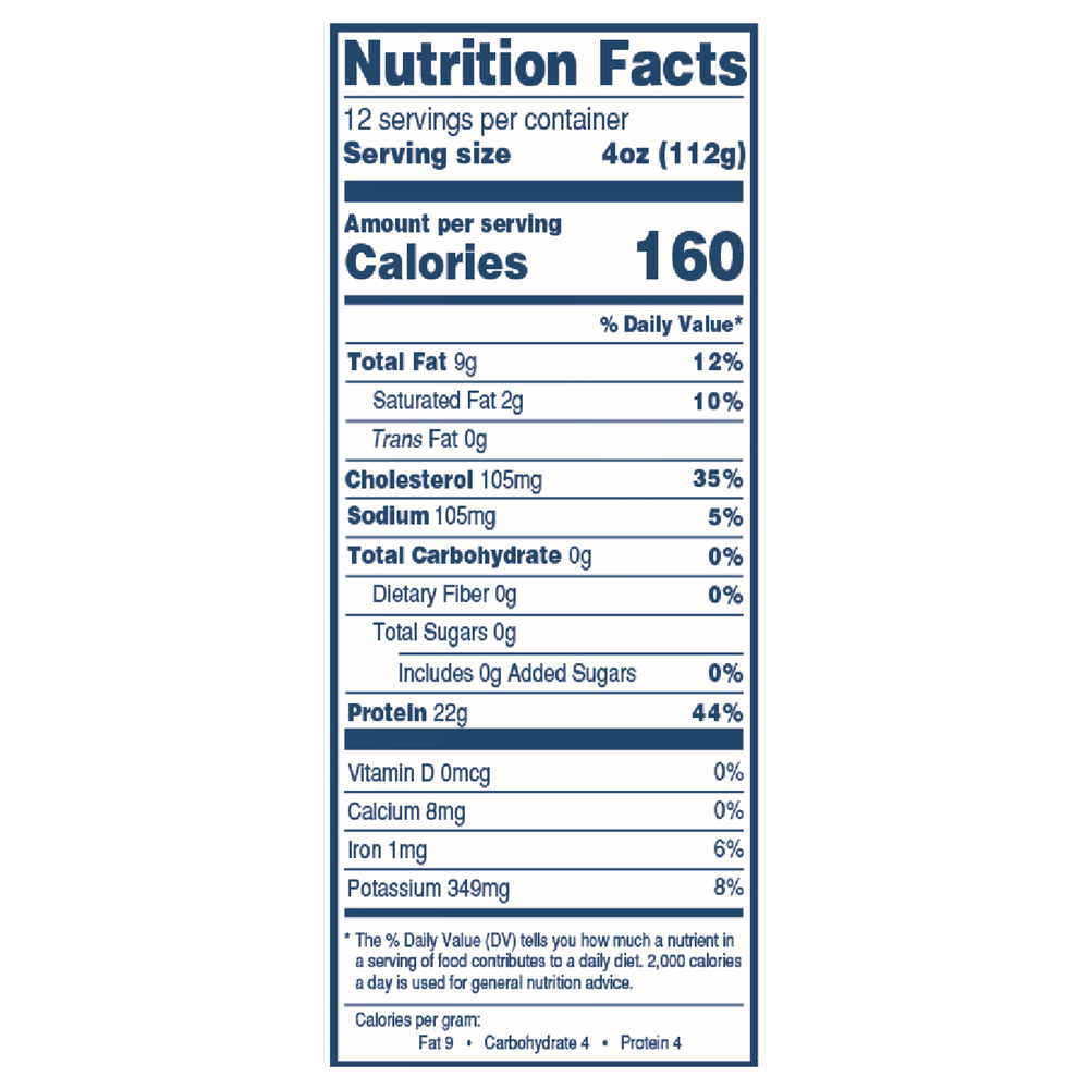 Perdue Chicken Ground Nutrition Facts