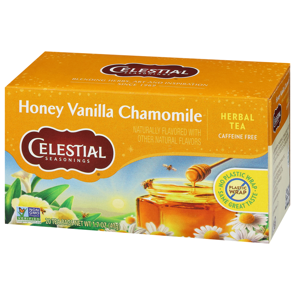 Celestial Seasonings Herbal Tea, Caffeine Free, Honey Vanilla Chamomile