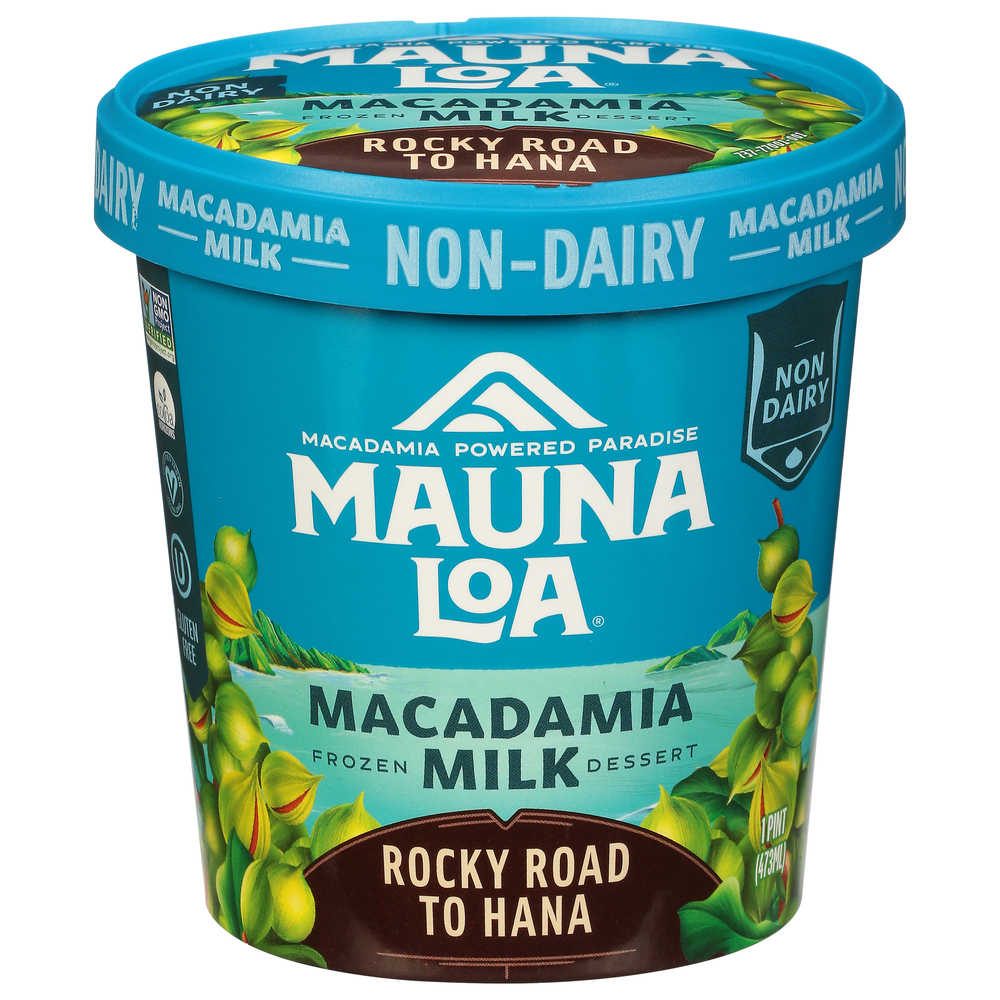 Mauna Loa Frozen Dessert, Non Dairy, Macadamia Milk, Rocky Road to