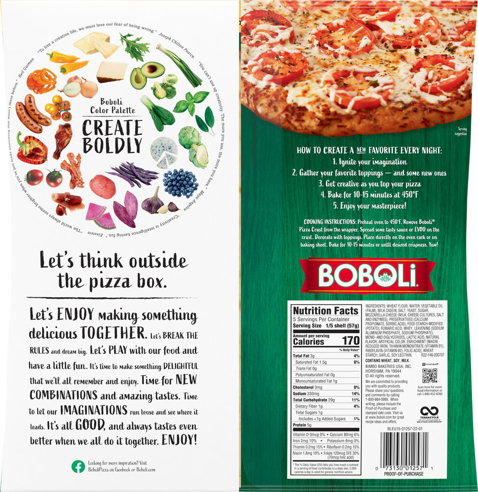 Boboli Pizza, Thin CrustPlanogramBack