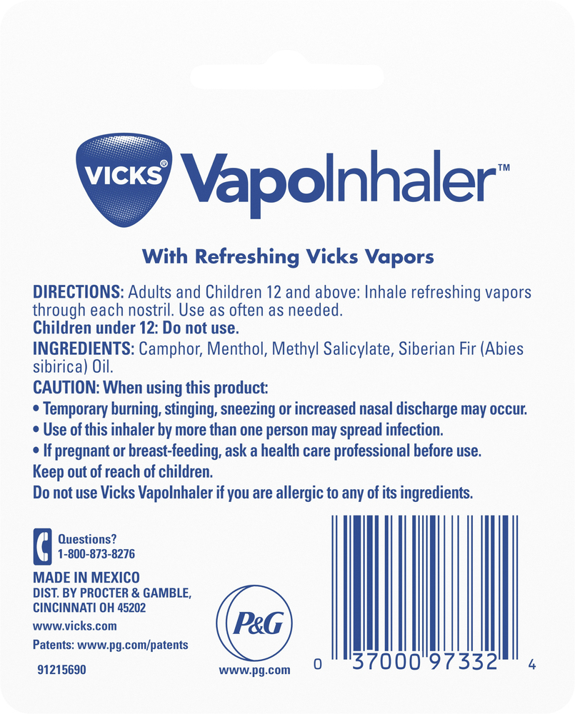 商品画像：Amazon.com: Vicks Inhaler .007 oz : Health & Household 1