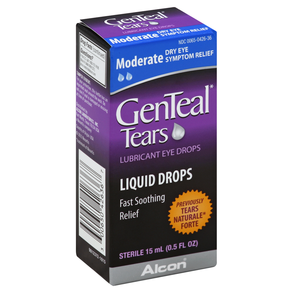 GenTeal Tears Eye Drops, Lubricant, Moderate, Liquid Drops-Main