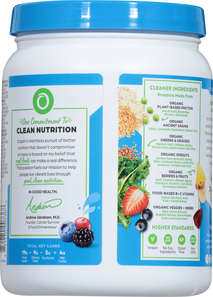 Orgain Protein Powder, Organic Protein-Planogram-Back