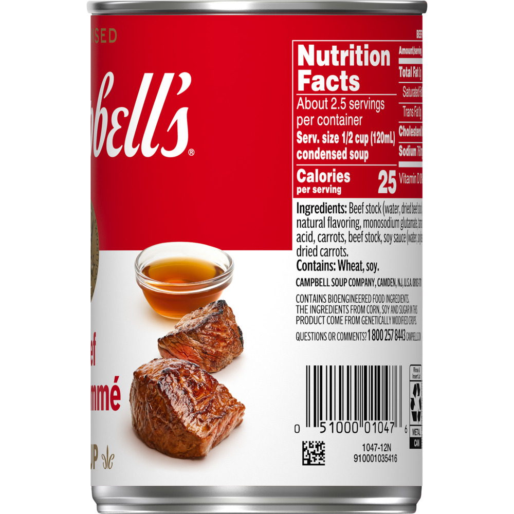 Campbell's Soup, Beef Consomme, CondensedPlanogramRight