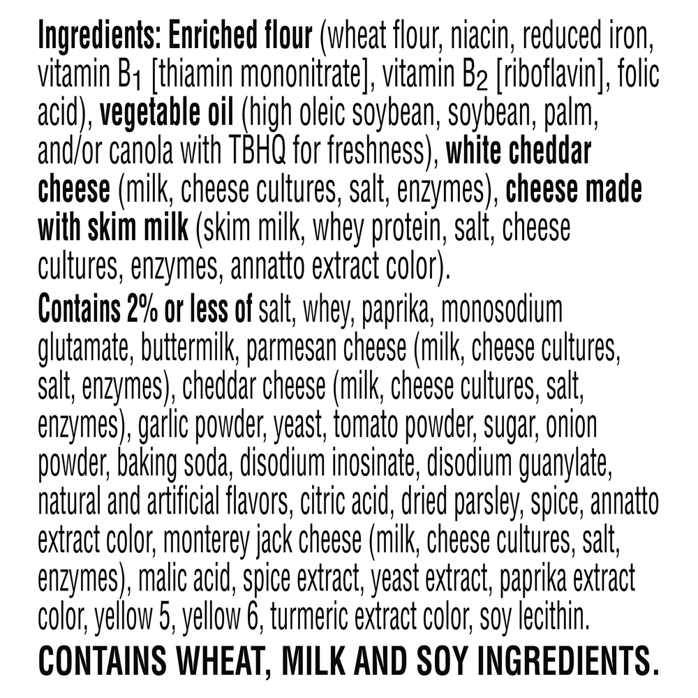 CheezIt Duoz Baked Snack Crackers, Sharp Cheddar & ParmesanIngredients