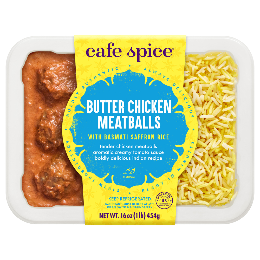 Meatballs and yellow clearance rice