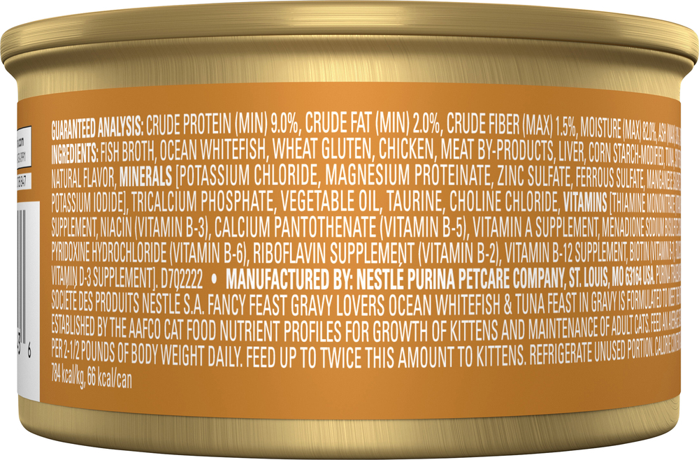 Fancy Feast Gravy Lovers Cat Food Gourmet Ocean Whitefish Tuna Feast in Gravy