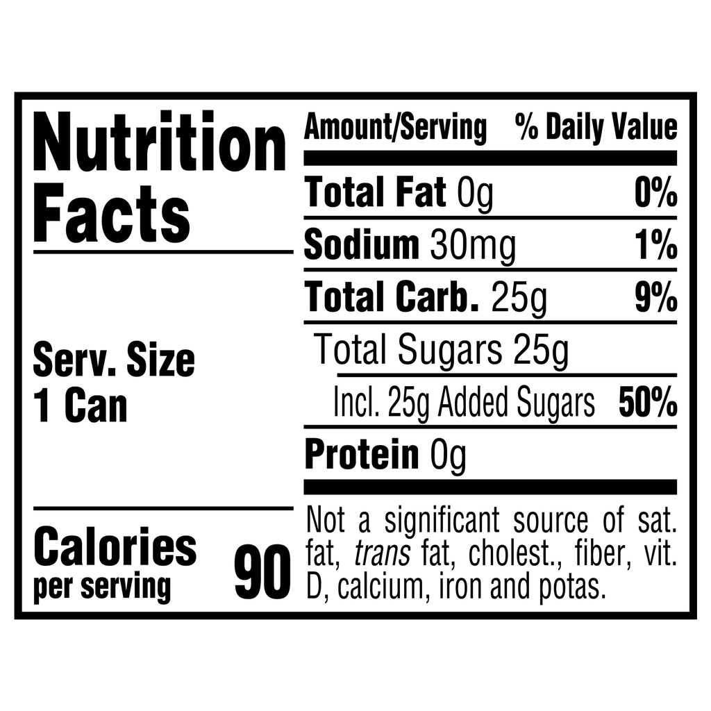 Coca-Cola Soda Soft Drink, 7.5 fl oz-Nutrition-Facts