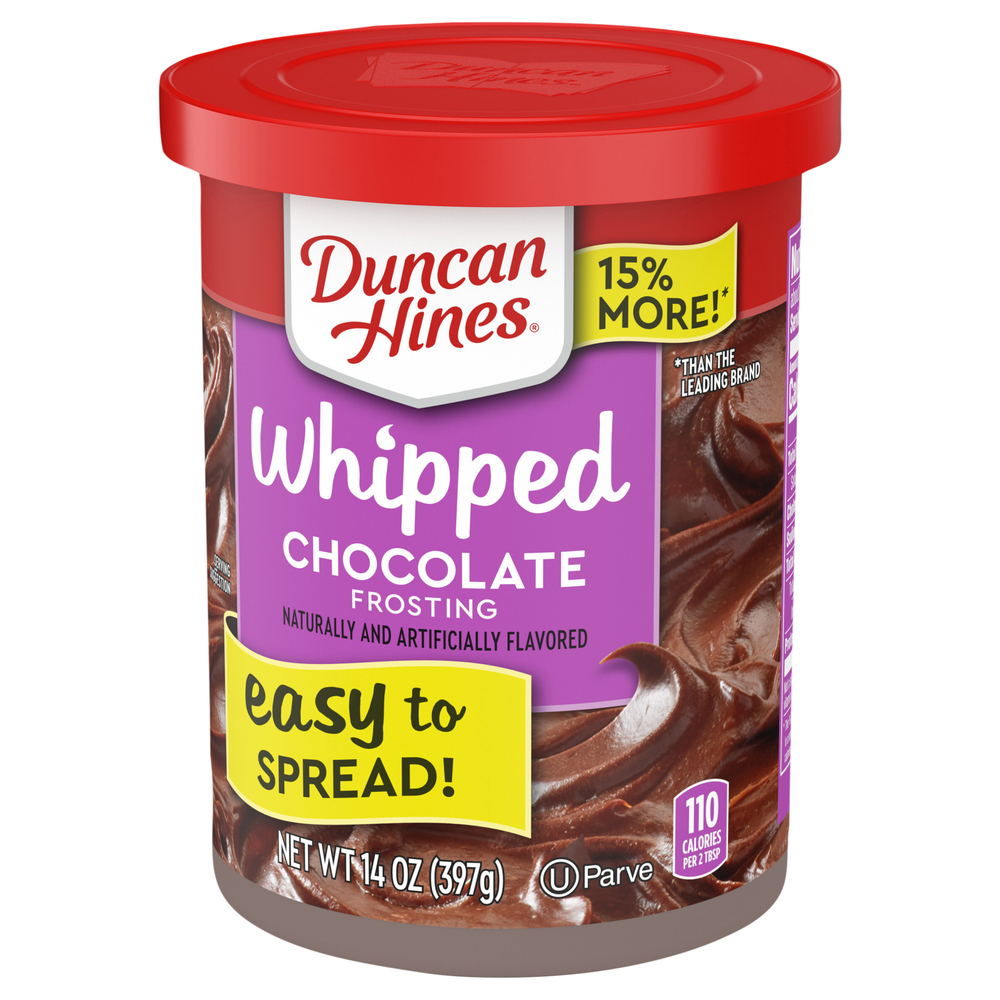 Duncan Hines Whipped Frosting, ChocolateFrontRightElevated