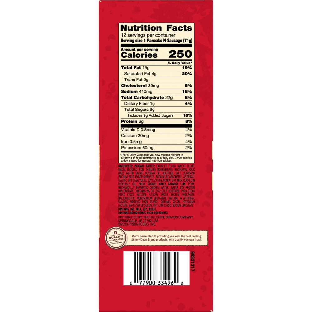 Jimmy Dean Pancakes Sausage on a Stick Frozen Breakfast 12 Count