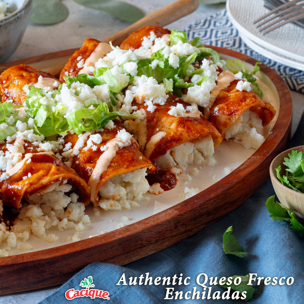 Cheese And Rice Rachero Cacique Ranchero Cheese, Queso Fresco, Part Skim Milk-Front-Right-Elevated
