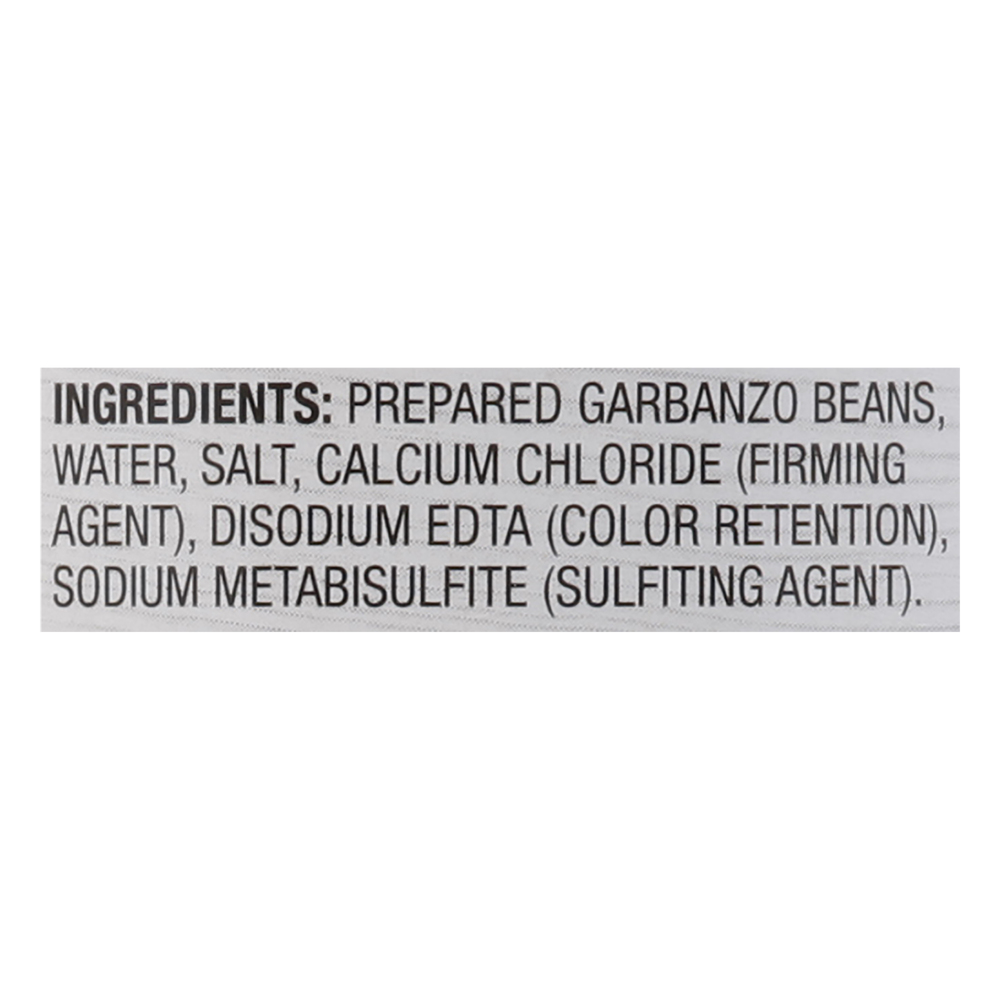 Raley's Low Sodium Garbanzo BeansIngredients
