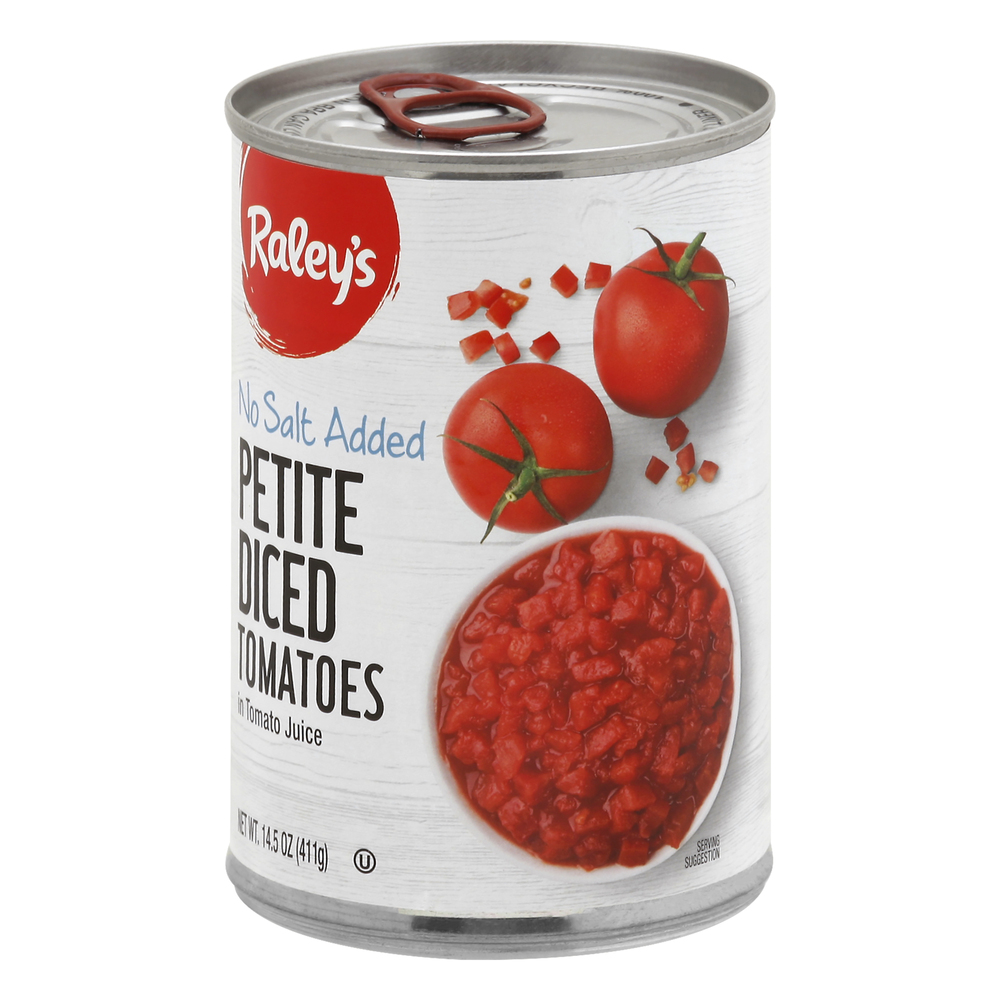 Raley's Petite Diced Tomatoes in Tomato Juice, No Salt Added
