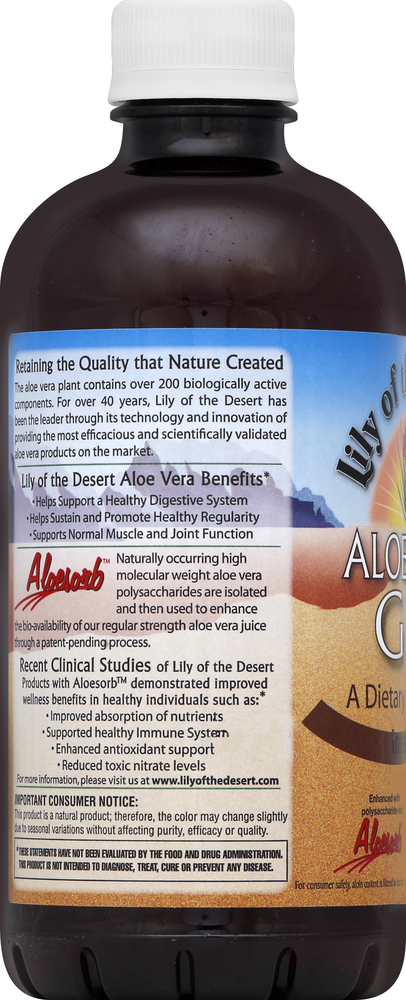 Lily Of The Desert Aloe Vera Gel Inner Fillet