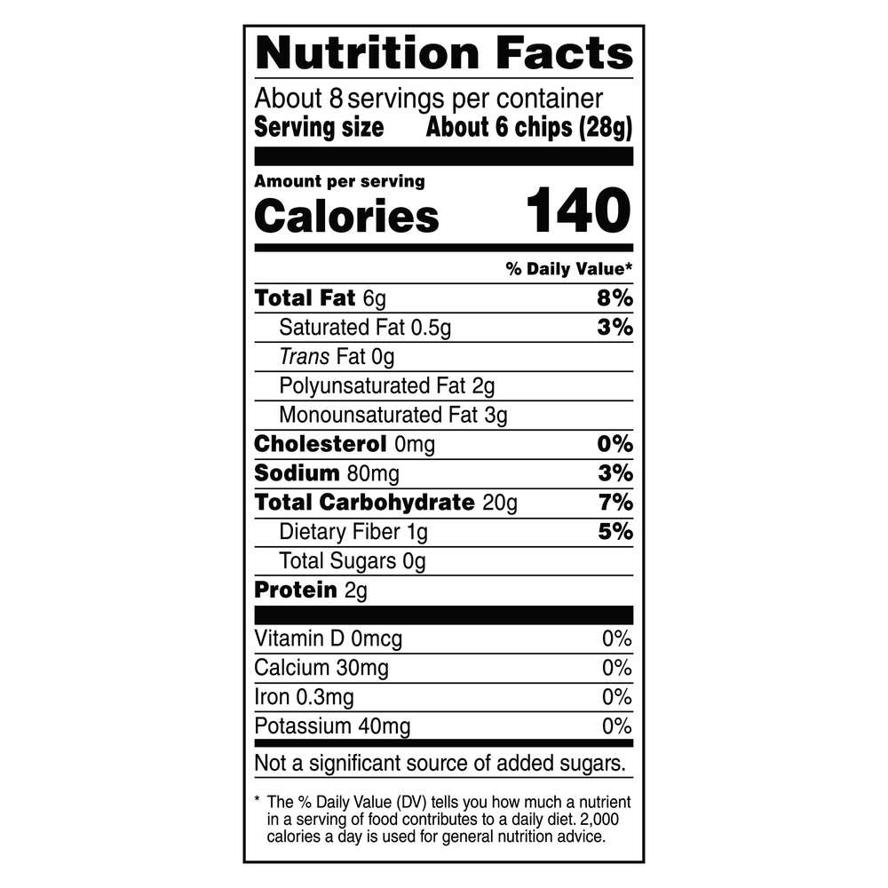 Tostitos Simply Tortilla Chips, Organic, Yellow CornNutritionFacts