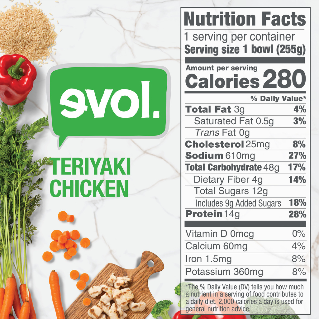 Evol. Teriyaki Chicken-Nutrition-Facts