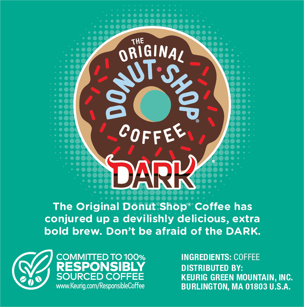DONUT SHOP Keurig Hot Coffee Dark Roast Dark K Cup Pods