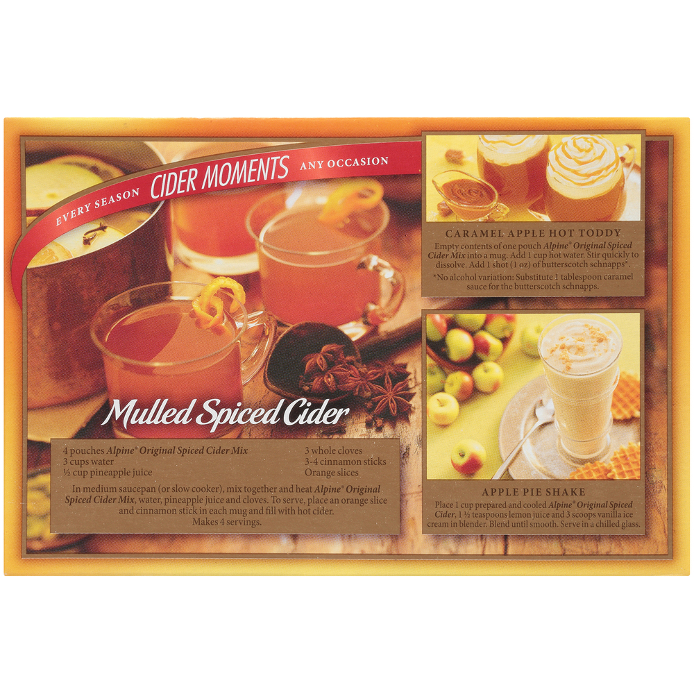 Alpine Original Spiced Apple Cider Instant Drink MixPlanogramBack