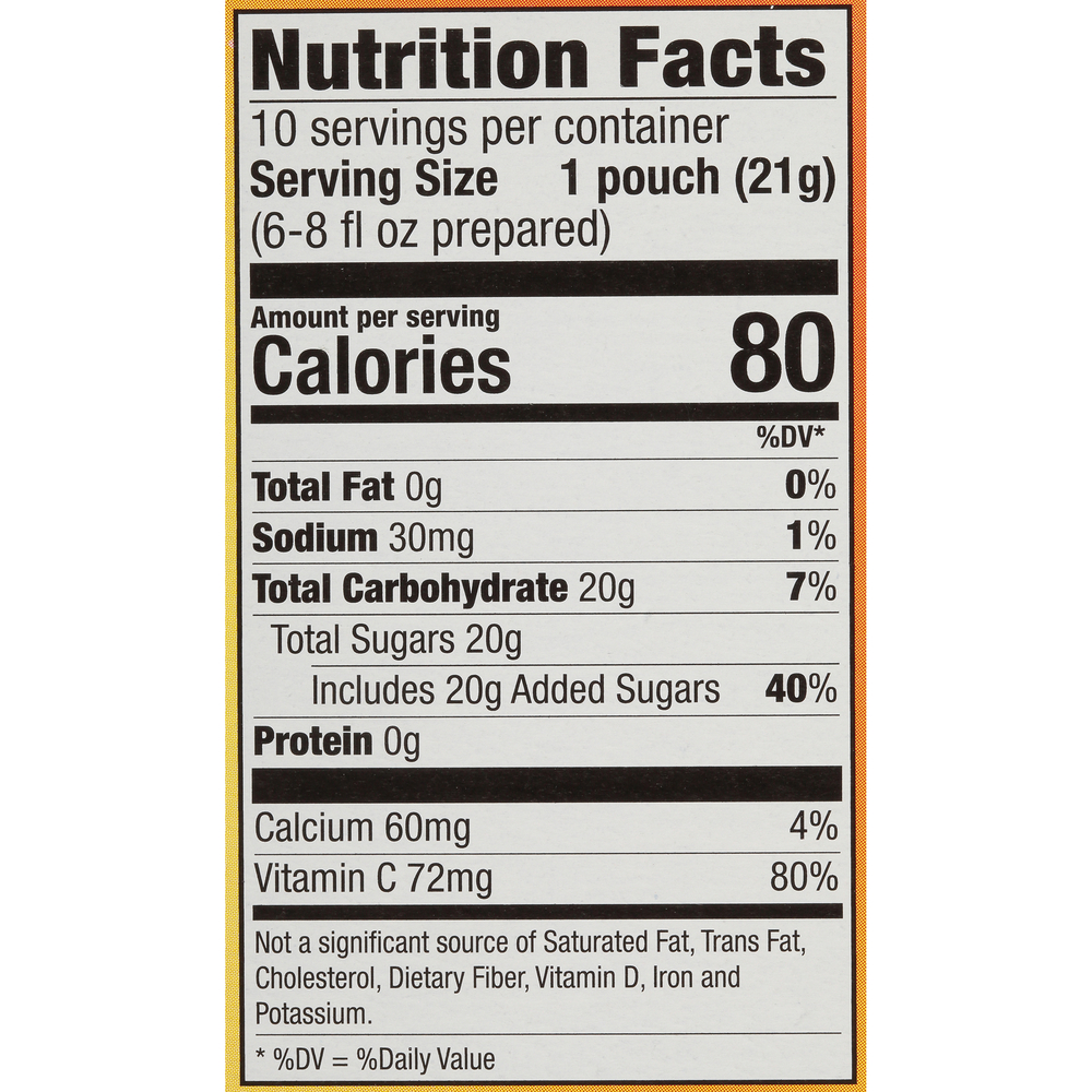 Alpine Original Spiced Apple Cider Instant Drink MixNutritionFacts