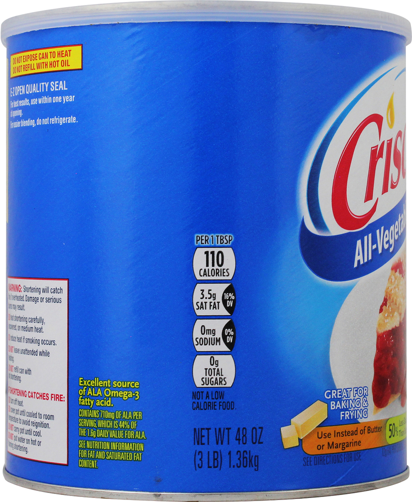 Crisco AllVegetable ShorteningPlanogramLeft