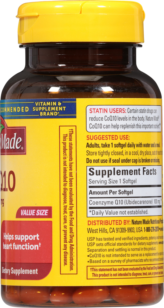 Nature Made CoQ10, 100 mg, Softgels, Value Size-Planogram-Right