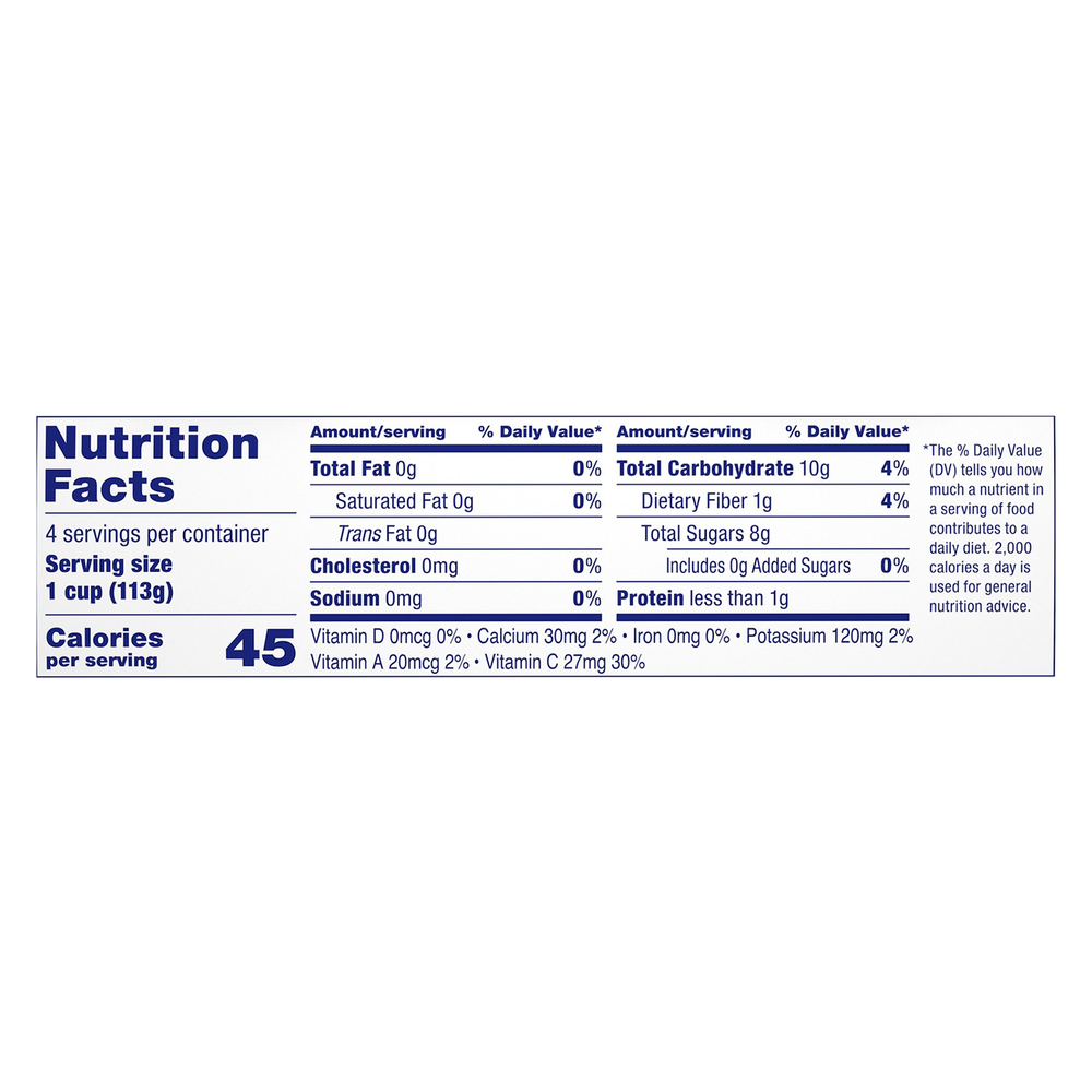 Dole Mandarin Oranges, No Sugar AddedNutritionFacts
