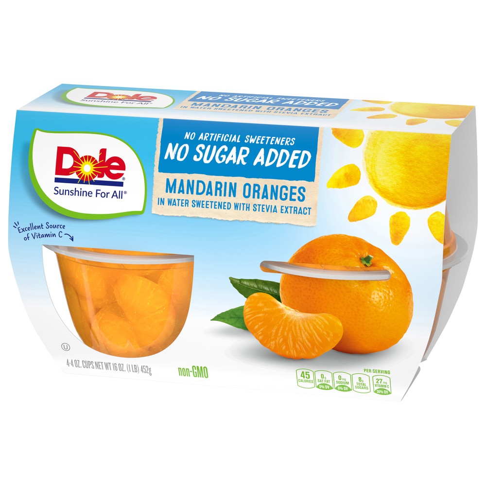 Dole Mandarin Oranges, No Sugar AddedFrontRightElevated