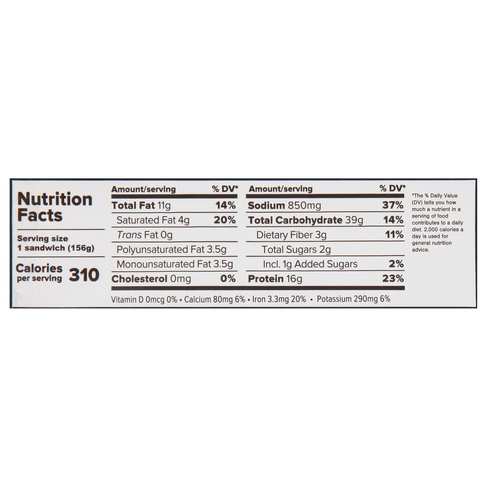 Alpha Breakfast Sandwich, Meatless SausageNutritionFacts