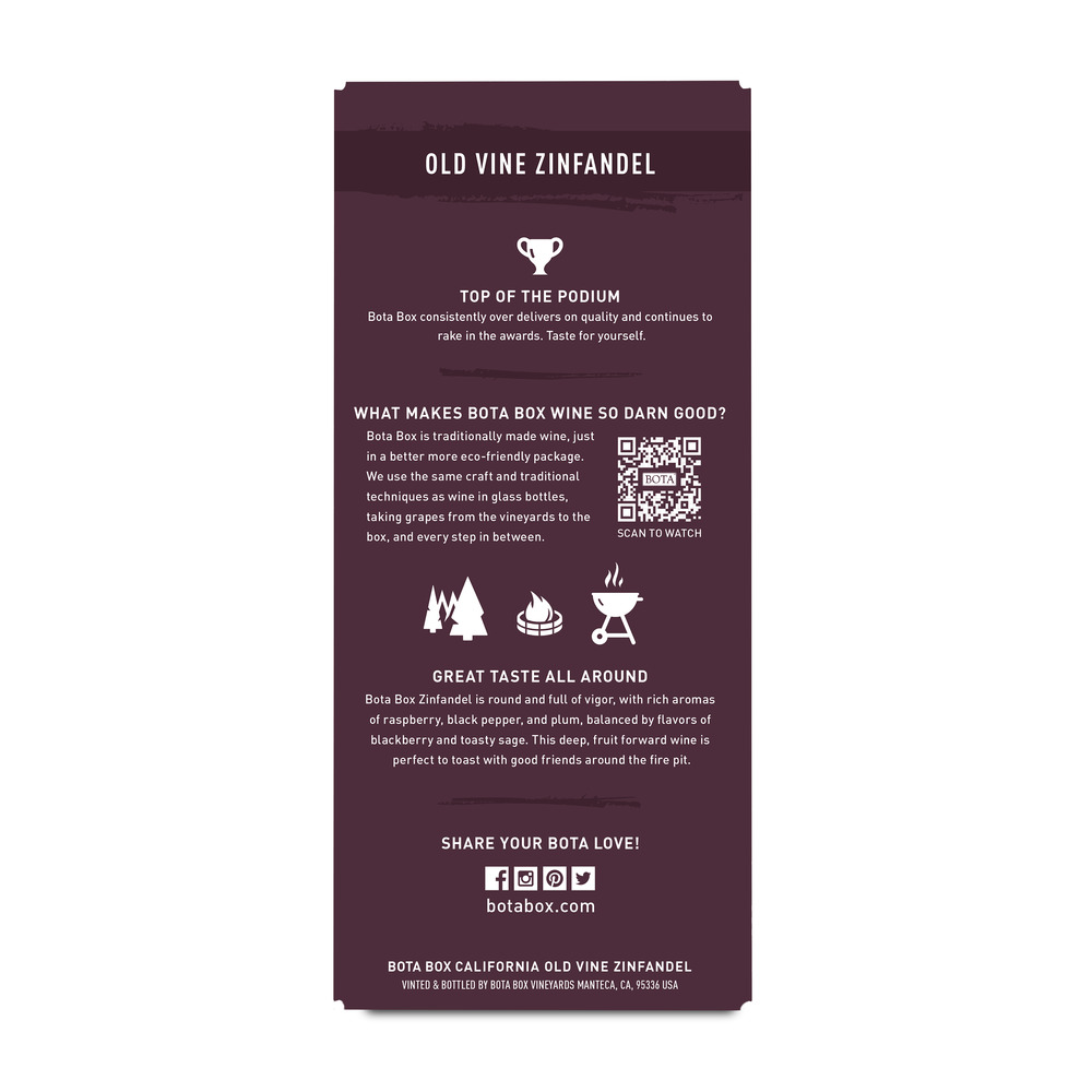 Bota Box Old Vine Zinfandel Red Wine Bota Box Old Vine Zinfandel Red Wine