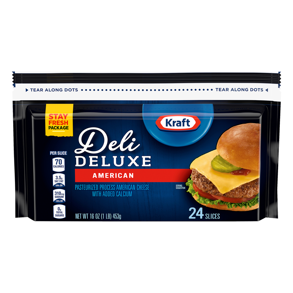 Kraft Deli Deluxe Cheese Slices, American Cheese