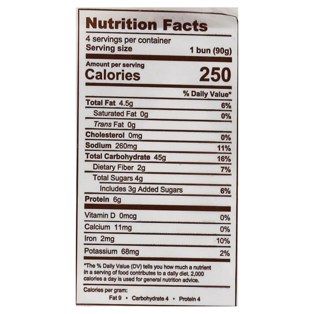 Pretzilla Burger Buns, Soft PretzelNutritionFacts