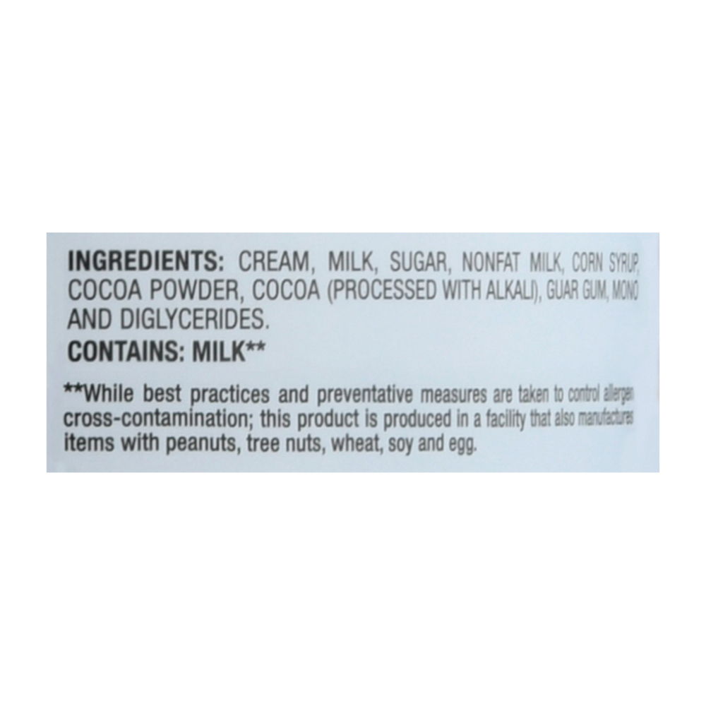 Sunnyside Farms Ice Cream, Premium, ChocolateIngredients