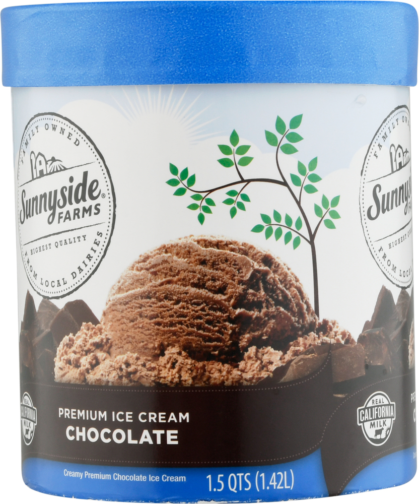 Sunnyside Farms Ice Cream, Premium, ChocolatePlanogramLeft