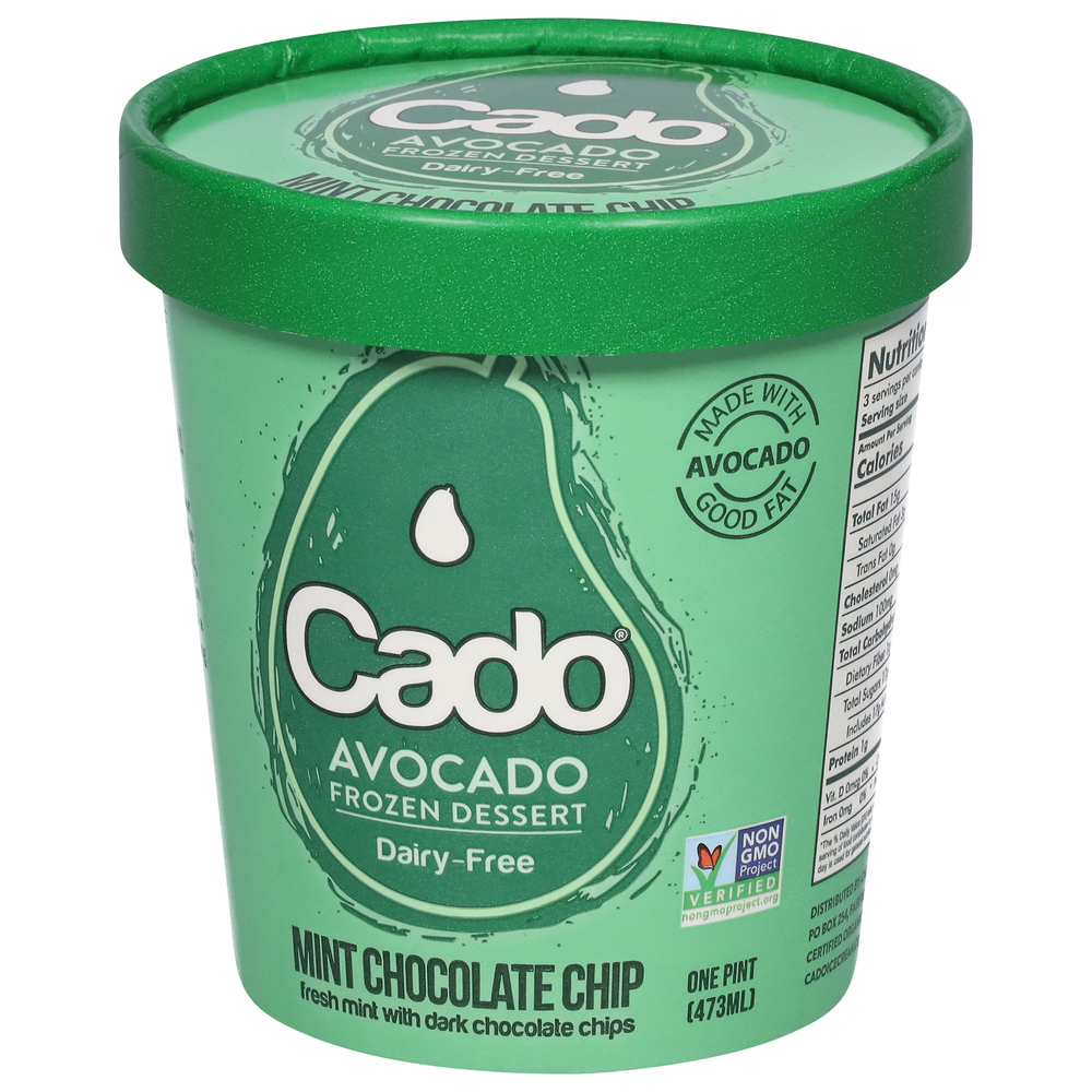 Cado Avocado Frozen Dessert, Dairy-Free, Mint Chocolate Chip
