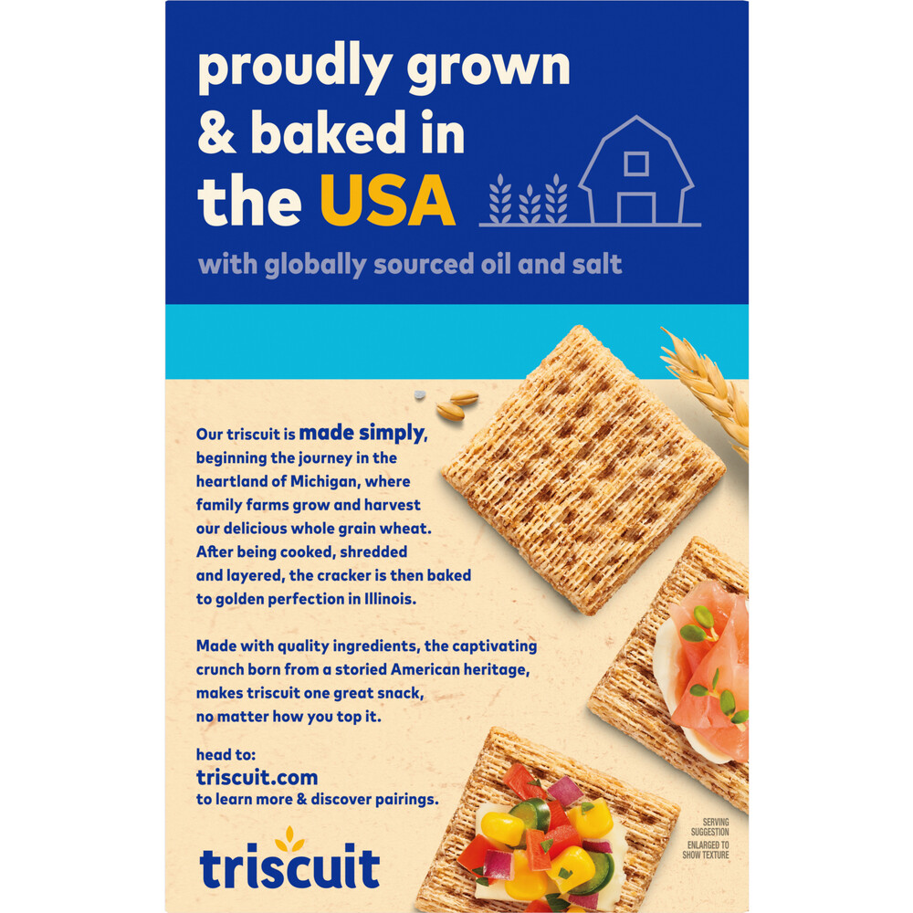 TRISCUIT Triscuit Hint of Sea Salt Whole Grain Wheat Crackers, Vegan