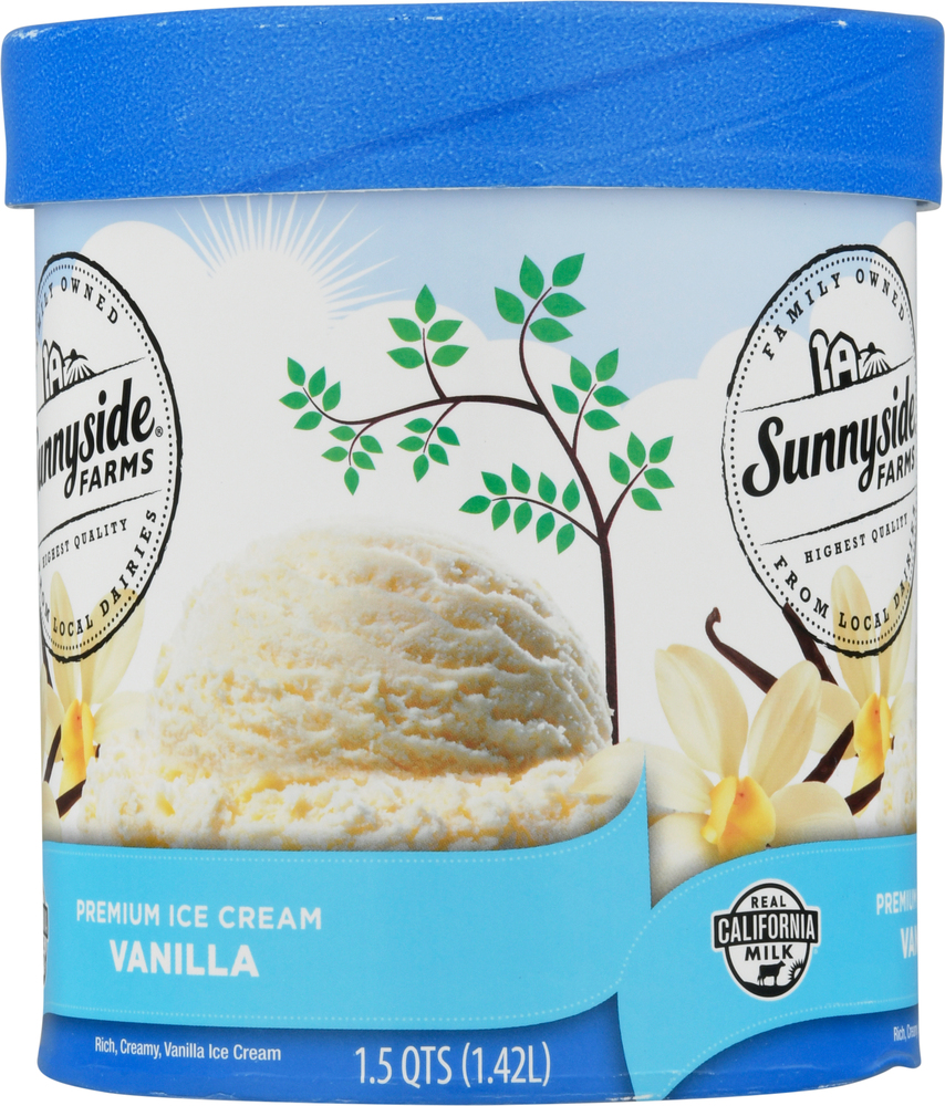 Sunnyside Farms Ice Cream, Premium, VanillaPlanogramLeft