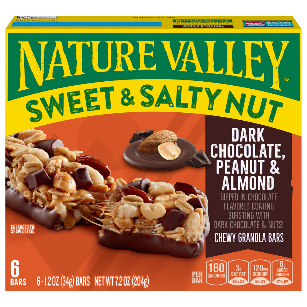 Nature Valley Granola Bars, Dark Chocolate, Peanut/Almond, ChewyMain