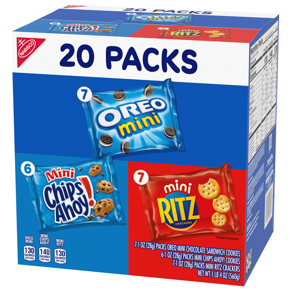 Nabisco Sweet & Savory Mix Variety Pack, OREO Mini Cookies, CHIPS