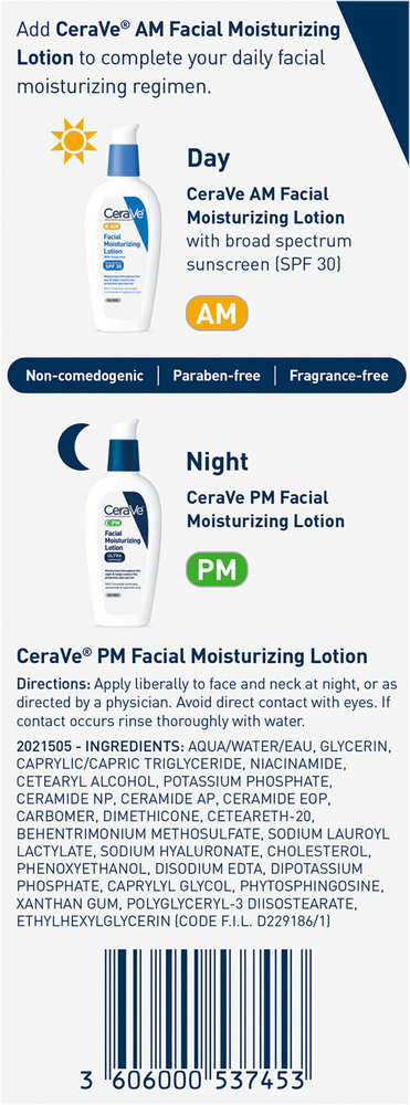 CeraVe Facial Moisturizing Lotion, PM, Oil Free, Ultra