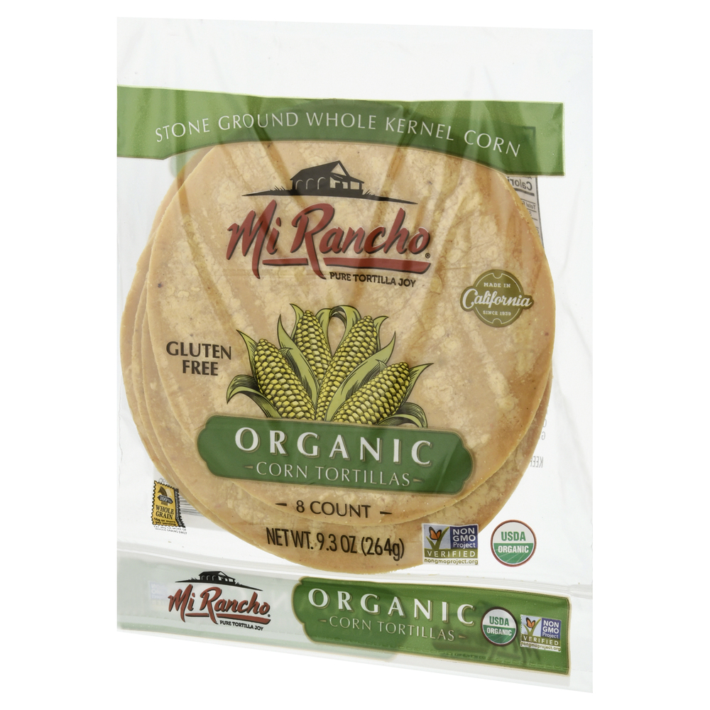 Mi Rancho Tortillas, Organic, CornFrontRightElevated
