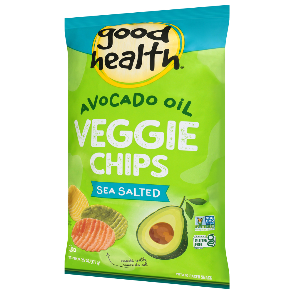 Good Health Veggie Chips, Sea SaltedFrontRightElevated