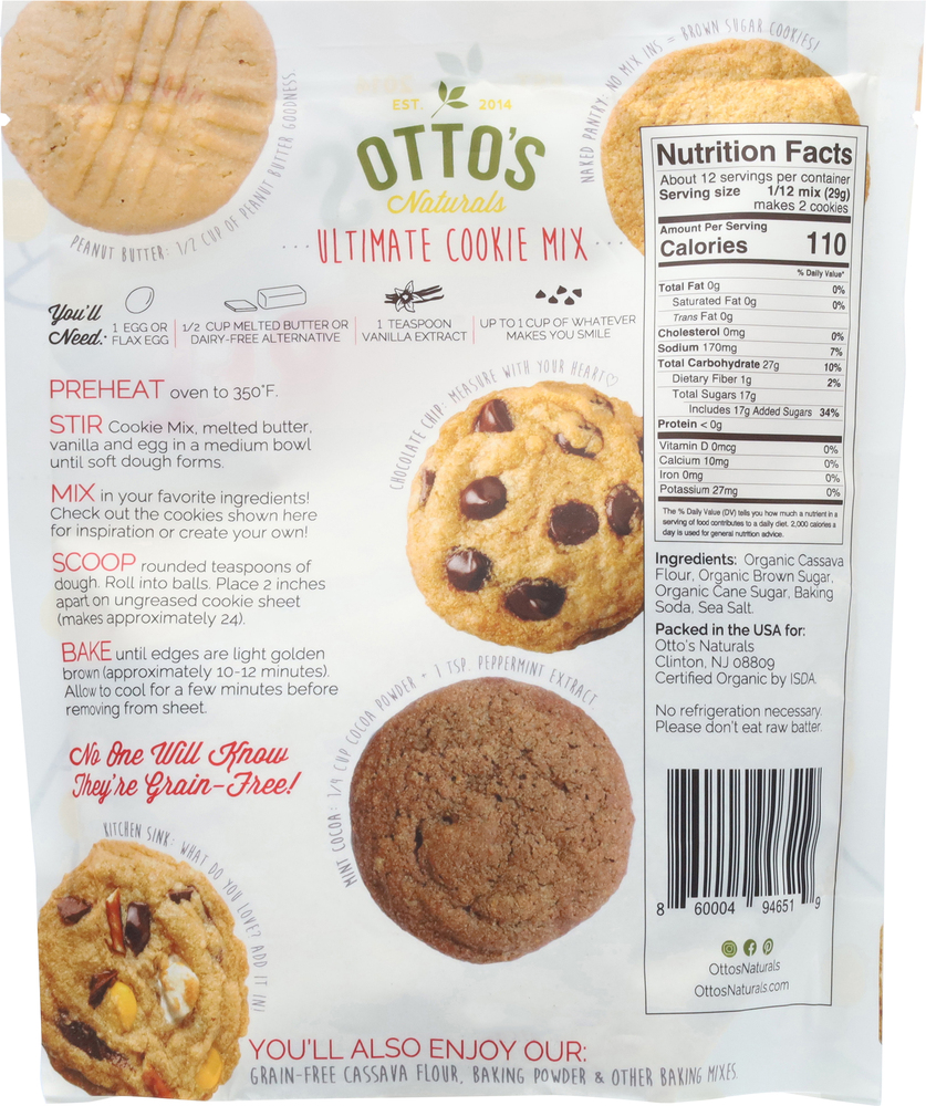 Otto's Naturals Cookie Mix, Ultimate, Grain-Free