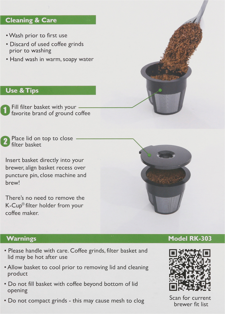 One All Just a Cup Coffee Filter Basket Reusable 2 Pack