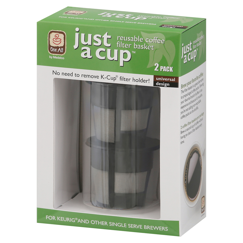One All Just a Cup Coffee Filter Basket Reusable 2 Pack