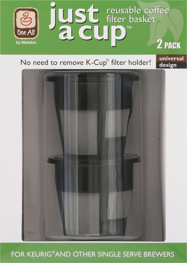 One All Just a Cup Coffee Filter Basket Reusable 2 Pack